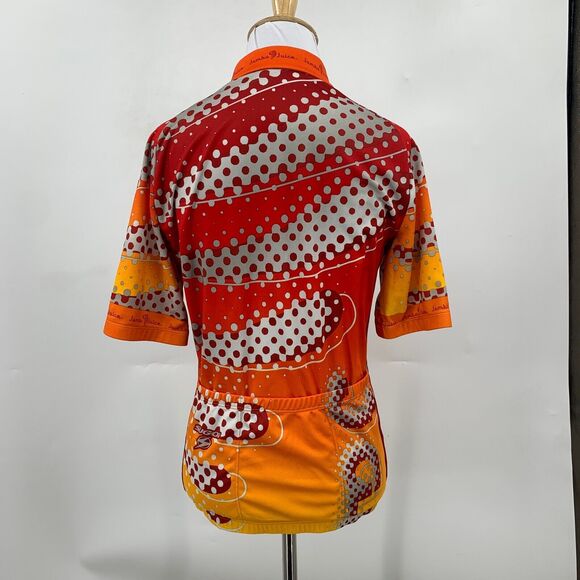 Sugoi Jamba Juice Cycling Shirt Womens S Multi Short Sleeve Zip Up Mock Neck - Picture 5 of 10